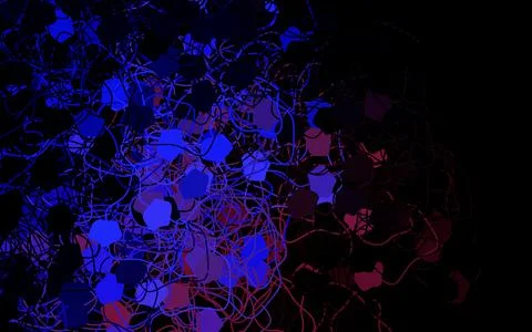 Dark Pink, Blue vector pattern with random forms. Illustrazione stock
