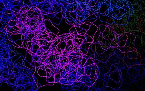 Dark Pink, Blue vector pattern with random forms. Stock Illustration