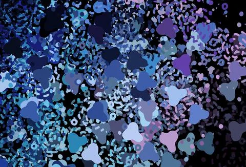 Dark Pink, Blue vector pattern with random forms. Stockillustratie