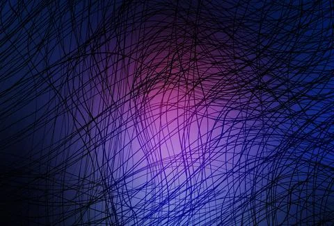 Dark Pink, Blue vector pattern with curved lines. Stock Illustration