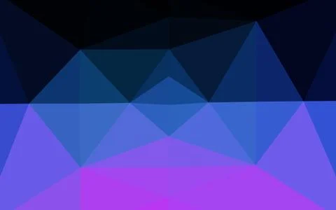 Dark Pink, Blue vector polygon abstract backdrop. Stock Illustration