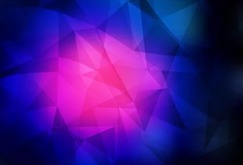 Dark Pink, Blue vector shining triangular layout. Illustrazione stock