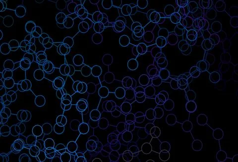 Dark Pink, Blue vector template with artificial intelligence structure. イラスト素材