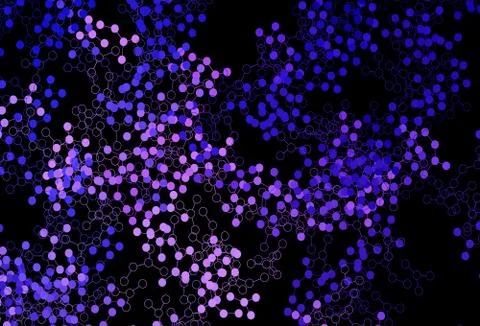 Dark Pink, Blue vector template with artificial intelligence structure. Stock Illustration