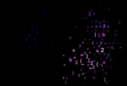 Dark Pink, Blue vector template with math simbols. Illustrazione stock
