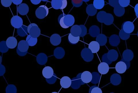 Dark Pink, Blue vector template with artificial intelligence structure. Stock Illustration