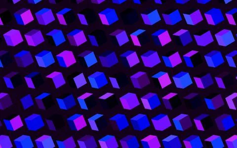 Dark Pink, Blue vector template with rhombus. Stock Illustration