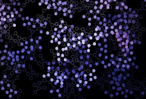 Dark Pink, Blue vector template with artificial intelligence structure. 스톡 일러스트