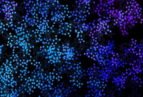 Dark Pink, Blue vector texture with artificial intelligence concept. Illustrazione stock