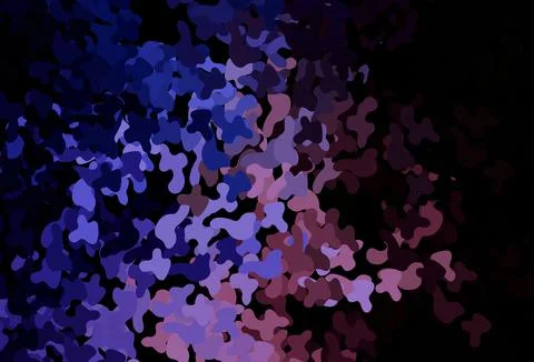 Dark Pink, Blue vector texture with abstract forms. Stock Illustration