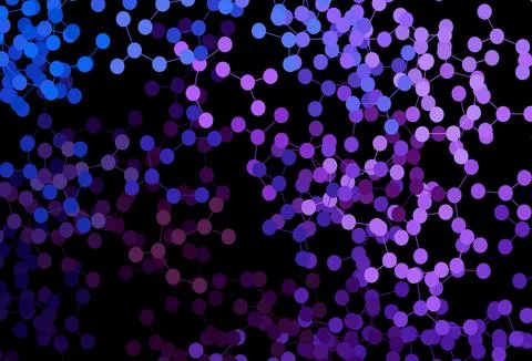 Dark Pink, Blue vector texture with artificial intelligence concept. Illustrazione stock