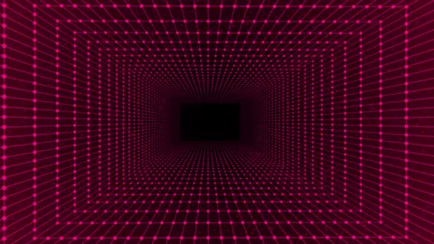 Dark pink color 3d rectangular mesh seamless looping tunnel background Stock Footage 228723010