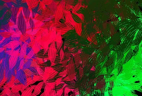 Dark Pink, Green vector abstract background with leaves. Stockillustratie
