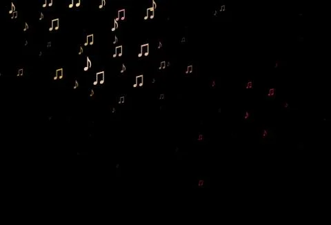 Dark Pink, Green vector backdrop with music notes. Illustrazione stock