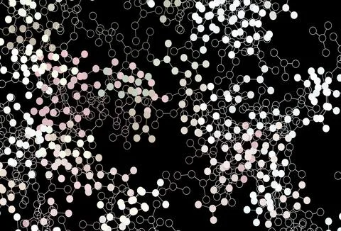 Dark Pink, Green vector backdrop with artificial intelligence data. Stock Illustration