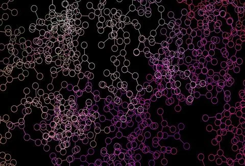 Dark Pink, Green vector backdrop with artificial intelligence data. Illustrazione stock