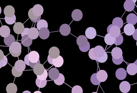 Dark Pink, Green vector background with forms of artificial intelligence. Illustrazione stock