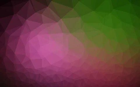 Dark Pink, Green vector blurry triangle pattern. Stockillustratie