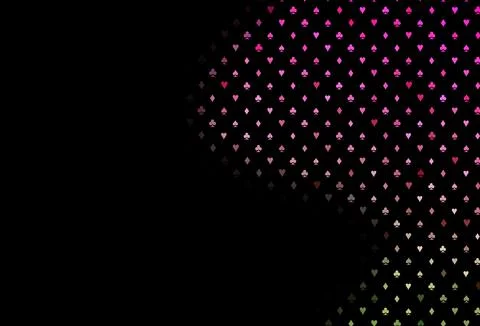 Dark pink, green vector layout with elements of cards. 库存插图