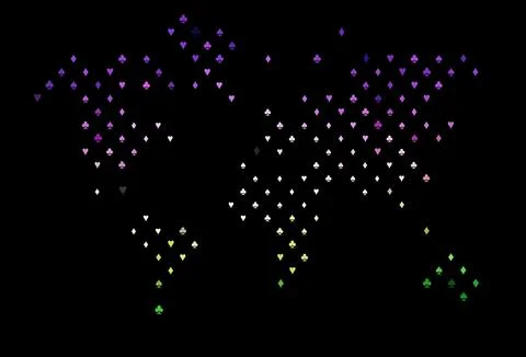 Dark pink, green vector layout with elements of cards. Ilustración de archivo