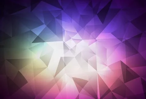 Dark Pink, Green vector low poly texture. Stock Illustration