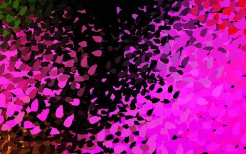 Dark Pink, Green vector pattern with random forms. Stock Illustration