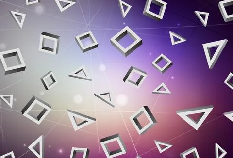 Dark Pink, Green vector pattern in square style. 스톡 일러스트