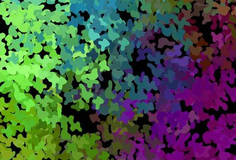 Dark Pink, Green vector pattern with random forms. Stock Illustration