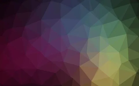 Dark Pink, Green vector shining triangular background. Stockillustratie