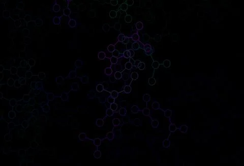 Dark Pink, Green vector template with artificial intelligence structure. Illustrazione stock