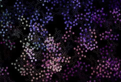 Dark Pink, Green vector texture with artificial intelligence concept. 스톡 일러스트