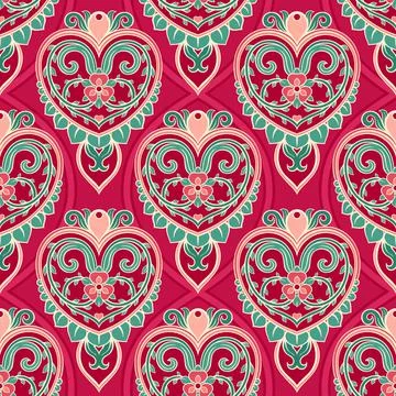 Dark pink hearts Stock Illustration