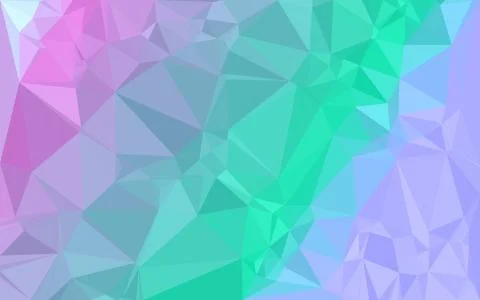 Dark Pink, Purple, Green triangular low poly, Mosaic pattern Background, Vect Stock Photos