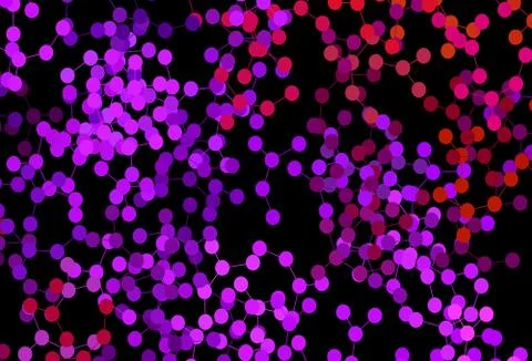 Dark Pink, Red vector backdrop with artificial intelligence data. Stock Illustration