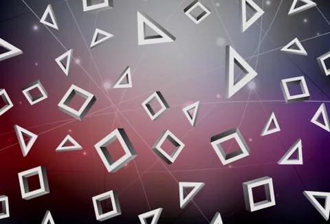 Dark Pink, Red vector backdrop with rhombus. Stock Illustration