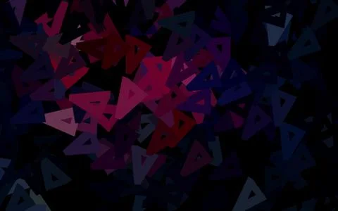 Dark Pink, Red vector backdrop with lines, triangles. Stock Illustration