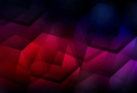 Dark Pink, Red vector backdrop with hexagons. Stock Illustration