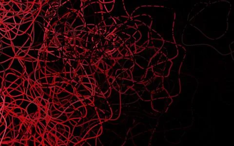 Dark Pink, Red vector backdrop with memphis shapes. Stock Illustration