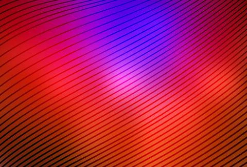 Dark Pink, Red vector background with curved lines. Stock Illustration