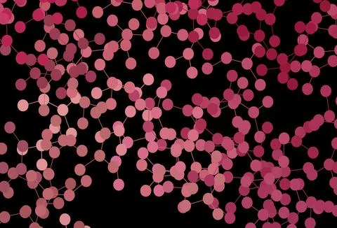 Dark Pink, Red vector background with forms of artificial intelligence. Stockillustratie