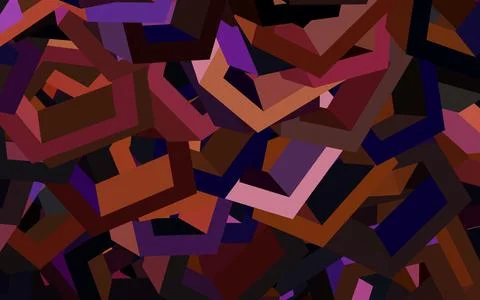 Dark Pink, Red vector background with hexagons. 스톡 일러스트