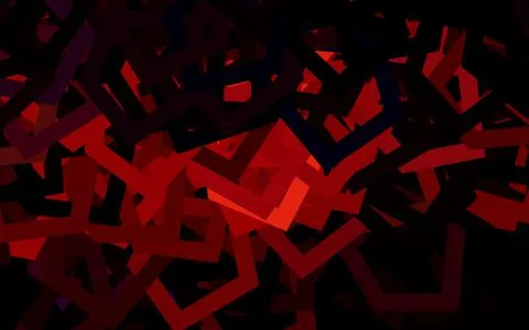 Dark Pink, Red vector background with set of hexagons. 스톡 일러스트