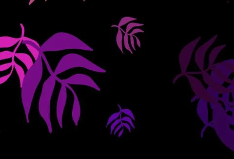 Dark Pink, Red vector elegant pattern with leaves. 스톡 일러스트