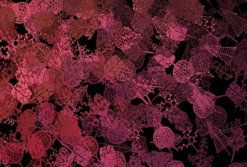 Dark Pink, Red vector elegant pattern with trees, branches. Illustrazione stock