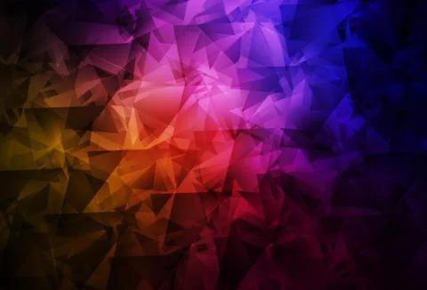 Dark Pink, Red vector gradient triangles pattern. Stock Illustration