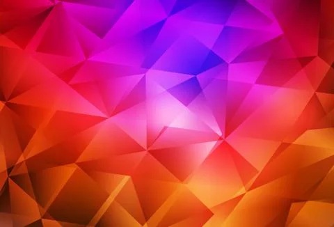 Dark Pink, Red vector gradient triangles pattern. Stock Illustration