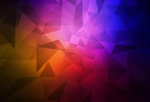 Dark Pink, Red vector gradient triangles pattern. Stock Illustration