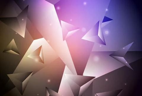 Dark Pink, Red vector gradient triangles pattern. Stock Illustration