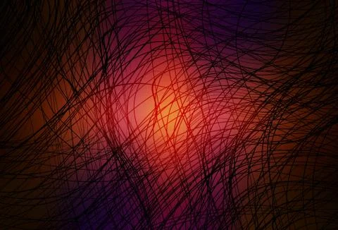 Dark Pink, Red vector pattern with bent lines. Stock Illustration
