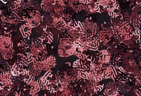 Dark Pink, Red vector pattern with random forms. Illustrazione stock